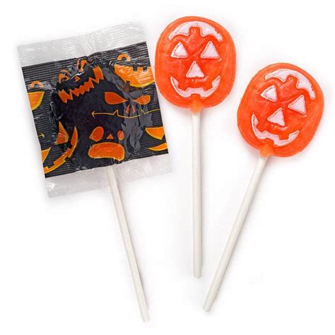 Charms Orange Pumpkin pops - Halloween Lollipops Candy Sweets