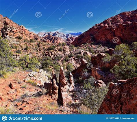 Padre Canyon, Snow Canyon State Park, Saddleback Tuacahn Desert Hiking Trail Landscape Panorama ...