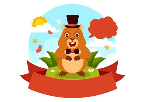 Best Happy Groundhog Day Illustration download in PNG & Vector format