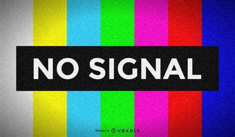 Television No Signal Screen with Colorful Background