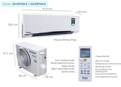 Panasonic Air Conditioner U9VKH-8 (1.0Hp) Premium Inverter