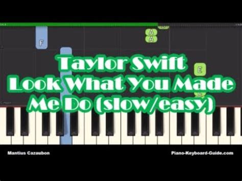 Taylor Swift Look What You Made Me Do Piano Tutorial - Slow & Easy - YouTube
