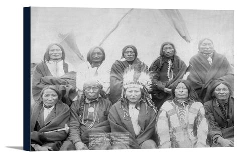 Lakota Indian Chiefs who Met General Miles to End Indian War - Vintage Photograph | Native ...