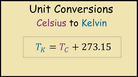 How to Convert from Degrees Celsius to Kelvin - YouTube