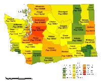 Editable Washington County Populations Map - Illustrator / PDF | Digital Vector Maps