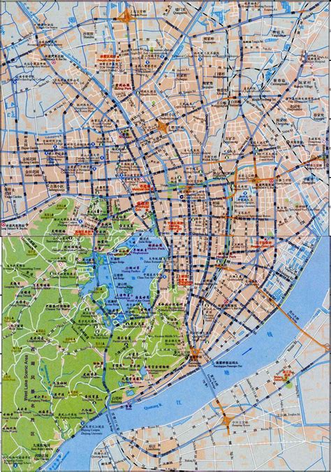 Map-of-Hangzhou - Maps of Hangzhou