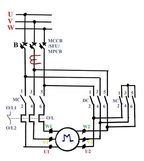 Schematics And Wiring Diagram For Star-delta Starter Star De