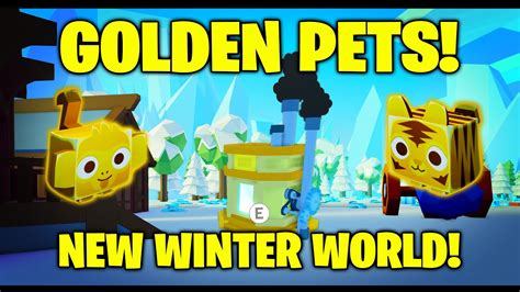 GOLDEN PETS! Winter World! - Pet Simulator 2 - YouTube