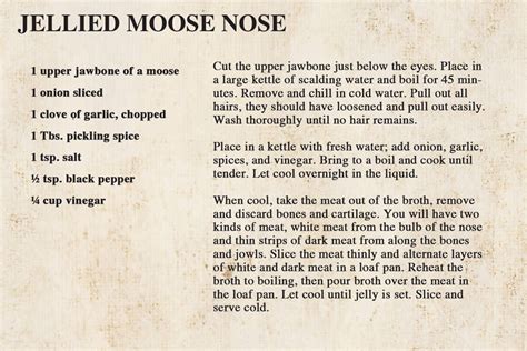 Fresh Eyes: Jellied Moose Nose