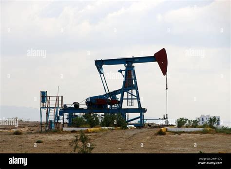 Oil production facility in Absheron Peninsula-Azerbaijan Stock Photo ...