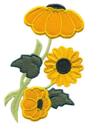 Image result for free sunflower applique pattern | Embroidery designs, Applique embroidery ...