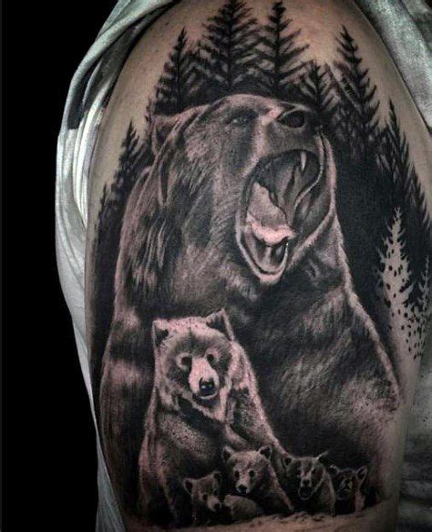 63 Rad Bear Tattoo Designs for Men [2024 Inspiration Guide] | Bear tattoos, Family tattoo ...