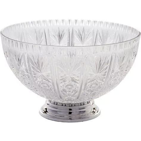 CLEAR Plastic Crystal Cut Punch Bowl - Walmart.com