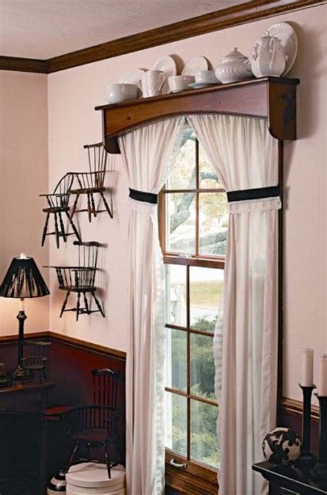 Rethink a display shelf or hanging baskets. | Diy window valance ideas ...