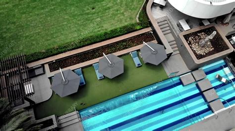 Swimming pool, aerial - Stock Video Clip - K011/9833 - Science Photo ...