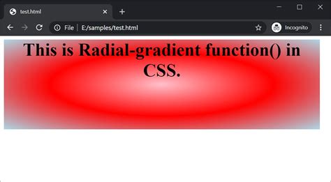 radial-gradient() Function with Example in CSS