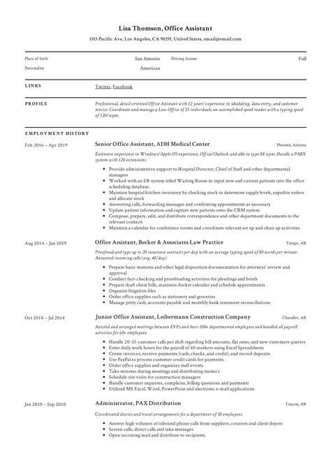 Office Assistant Resume + Writing Guide | 12 Resume TEMPLATES | 2019