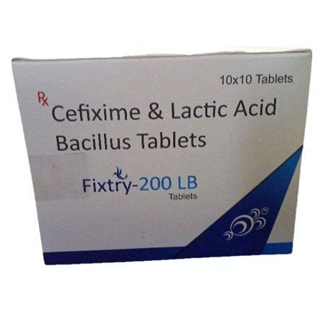 Cefixime Lactic Acid Bacillus Tablets, 200 mg at Rs 145/box in Nagpur | ID: 2851485259388