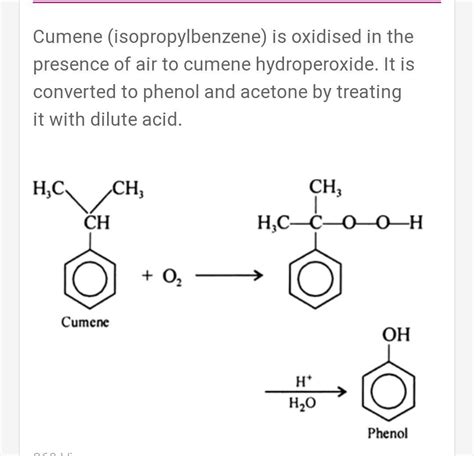 explain cumene process - Brainly.in