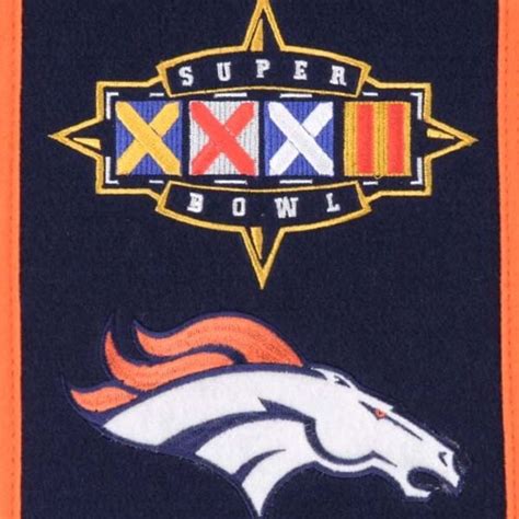 Denver Broncos Super Bowl XXXII Champions Navy Blue Heritage Banner - NFLShop.com