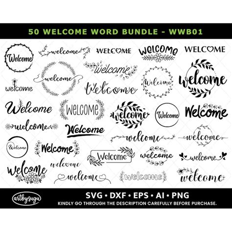 Welcome SVG Bundle, 50 Welcome Sign SVG Files, Welcome Bundl - Inspire ...