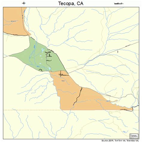 Tecopa California Street Map 0678050