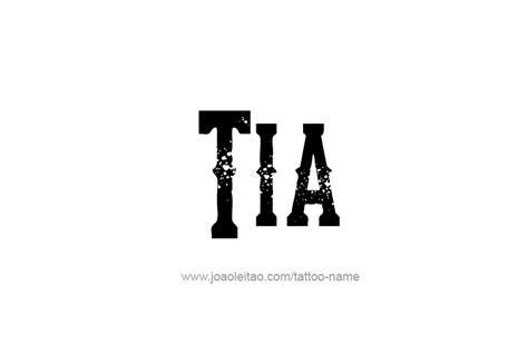 Tia Name Tattoo Designs