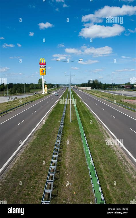 The A2 motorway in Poland Stock Photo - Alamy