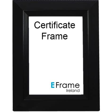 Certificate Frame A4 Black Chamgered Edge - EFrame Ireland