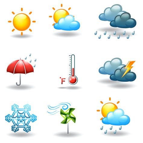 Different weather conditions 294584 Vector Art at Vecteezy