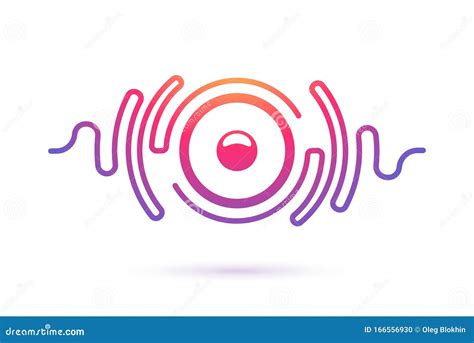 Altavoz De Sonido E Icono Vectorial Aislado De Ondas Empresa Musical, Equipo, Plantilla De ...