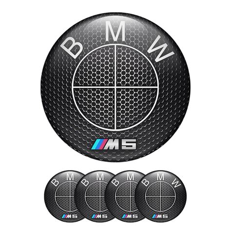 BMW M5 Domed Sticker Wheel Center Cap Carbon Edition | Wheel Emblems ...