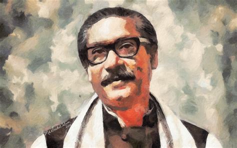 Portrait Of Bangabandhu Sheikh Mujibur Rahman, c.2016 - Md Saidul Islam ...