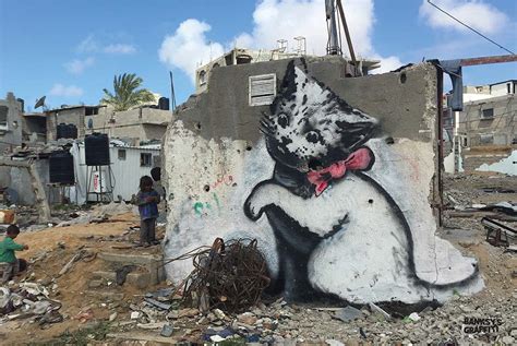 Gaza Kitten - Banksy Graffiti Art