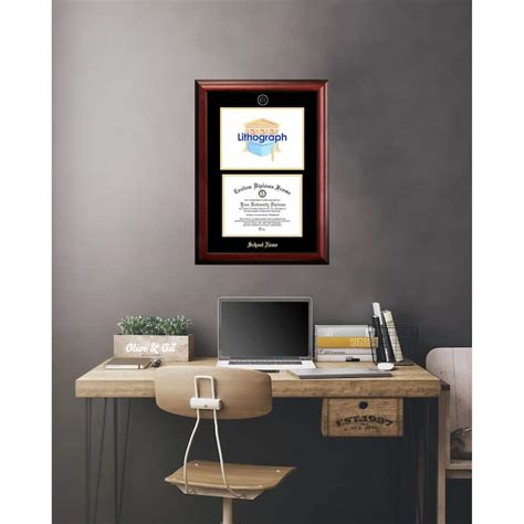 University of Pittsburgh 11w x 8.5h Gold Embossed Diploma Frame with Campus Images Lithograph ...