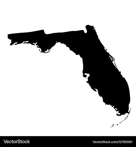 Map of the us state florida Royalty Free Vector Image