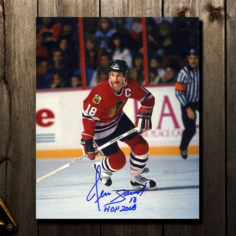 Denis Savard Chicago Blackhawks Autographed 8x10 with HOF Inscription - NHL Auctions