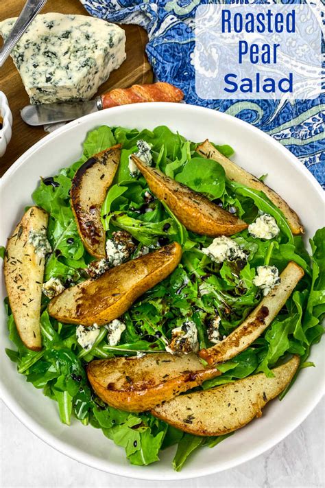 Blue Cheese and Roasted Pear Salad Recipe - Mama Likes To Cook