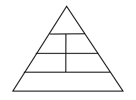 Food Pyramid Template Printable Blank Chart With 5 Levels | Food ...