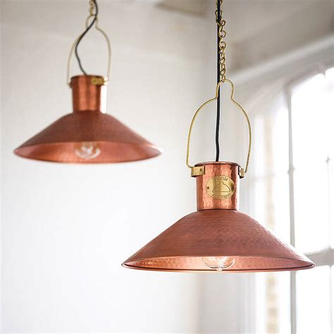 copper pendant light by country lighting | notonthehighstreet.com