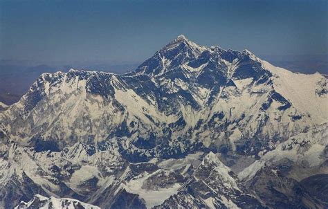 Another aerial view of Mount Everest from the south, with Lhotse in ...