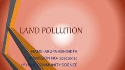 Soil Pollution | PPT