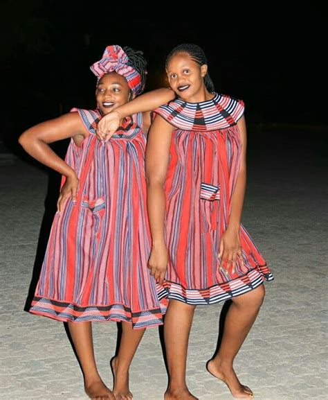 Clipkulture | Namibian Girls In Beautiful Oshiwambo Dresses and Headwrap