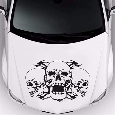 Amazon.com: Practlsol Car Decals- 1 Pcs Three Skull Decal-Car Sticker ...