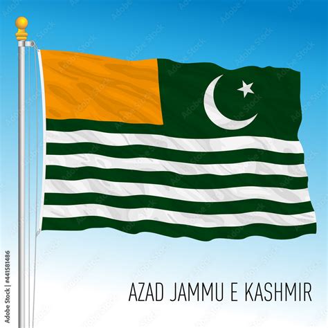 Kashmir official regional flag, India, vector illustration Stock Vector ...