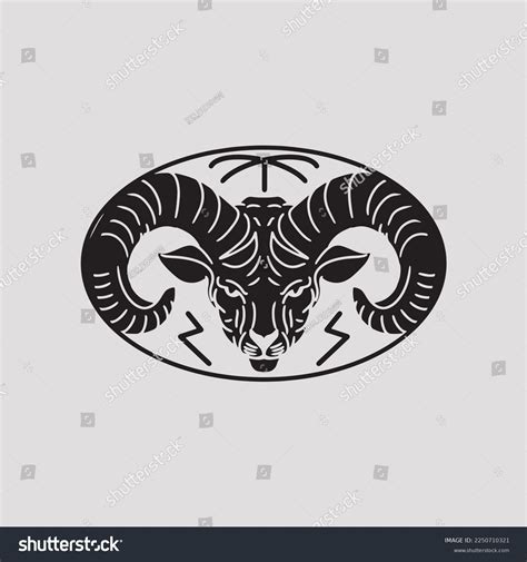 Vector Ram Head Logo Inside Oval Stock Vector (Royalty Free) 2250710321 | Shutterstock