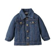 GYRATEDREAM Toddler Baby Denim Jackets Button Down Jeans Coat Fall ...