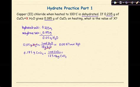 AP Chemistry Hydrate Practice Problem 1 - YouTube