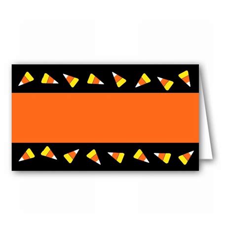 Candy corn border halloween place cards paperstyle - WikiClipArt