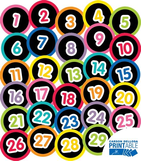 Printable Numbers In Circles